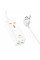 Мережевий фільтр HOCO AC10A на 1 розетку + 2 USB + 2 USB-C, 65W, кабель 1,5 м, 220В, White, Box