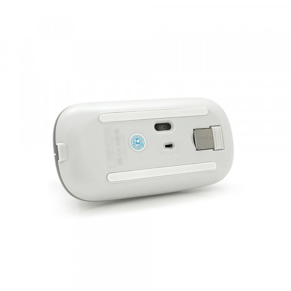 Миша бездротова iMICE E-1300, 4 кнопки, 800/1200/1600 DPI, 2.4Ghz, 10м, Windows XP/Vista/Win7/8/10 Mac OS X, Rechargable, White, BOX