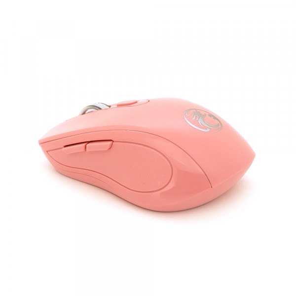 Миша бездротова iMICE W-718, 6 кнопок, 800/1200/1600 DPI, 2.4Ghz, Bluetooth, 10м, Windows XP/Vista/Win7/8/10 Mac OS X, Rechargable, Pink, BOX, Q100
