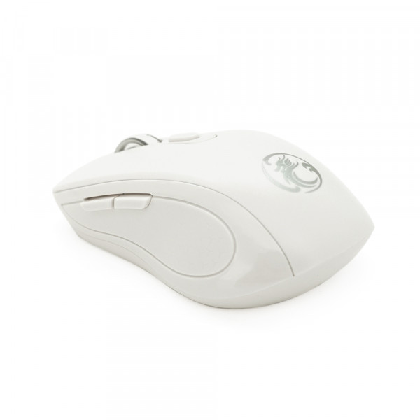 Миша бездротова iMICE W-718, 6 кнопок, 800/1200/1600 DPI, 2.4Ghz, Bluetooth, 10м, Windows XP/Vista/Win7/8/10 Mac OS X, Rechargable, White, BOX, Q100