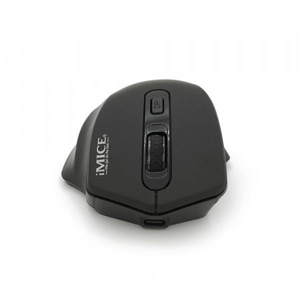 Миша бездротова iMICE G-1800, 4 кнопки, 800/1200/1600 DPI, 2.4Ghz 10м, Windows XP/Vista/Win7/8/10 Mac OS X, Rechargeable, Black, COLOR BOX