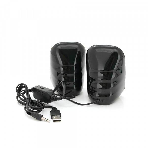 Колонки 2.0 Kisonli X7 для ПК та ноутбука, USB + 3.5mm, 2x3W, 20Hz-20KHz, Black
