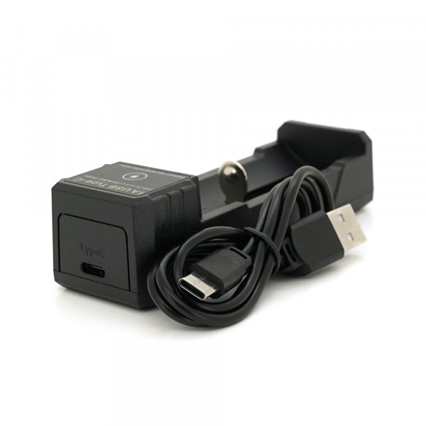 Зарядний пристрій Yonii 18650/26650/21700/18340, 4.2V/1000mAh, живлення від USB/Type-C, Q 300