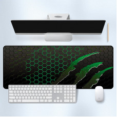Килимок 300*800 тканинний Honeycomb з боковою прошивкою, товщина 2 мм, колір Black/Green, Пакет