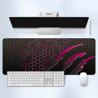 Килимок 300*800 тканинний Honeycomb з боковою прошивкою, товщина 2 мм, колір Black/Pink, Пакет