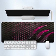 Килимок 300*800 тканинний Honeycomb з боковою прошивкою, товщина 2 мм, колір Black/Pink, Пакет