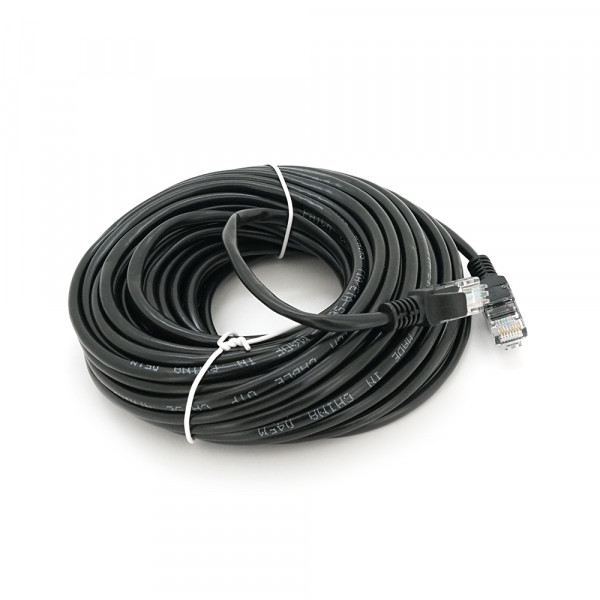 Патч-корд литий RITAR, CCA, UTP, RJ45, Cat.5e, 15m, чорний Q100