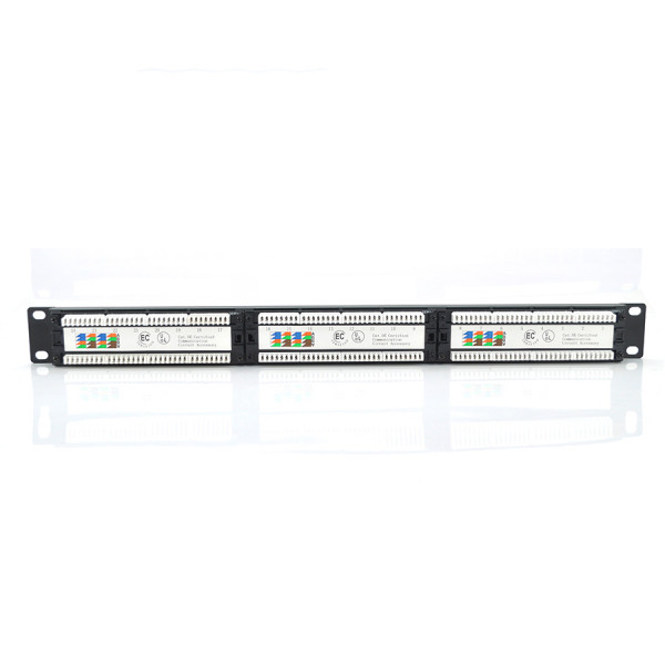 Патч-панель RITAR 24 порти UTP DUAL кат 5Е 19 "1U НЕ екранована чорна Q25