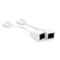 POE інжектор пасивний (пара) 802.3at (30Вт) з портами Ethernet 10/100Mbps, white, OEM Q50