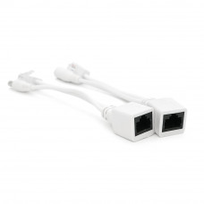 POE інжектор пасивний (пара) 802.3at (30Вт) з портами Ethernet 10/100Mbps, white, OEM Q50