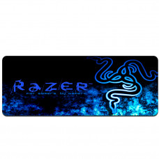 Килимок 400*900 тканинний RAZER 25 з боковою прошивкою, товщина 2 мм, колір Black/Blue, Пакет