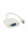 Конвертер mini Display Port (тато) на VGA (мама) 30cm, White, 4K / 2K, Пакет