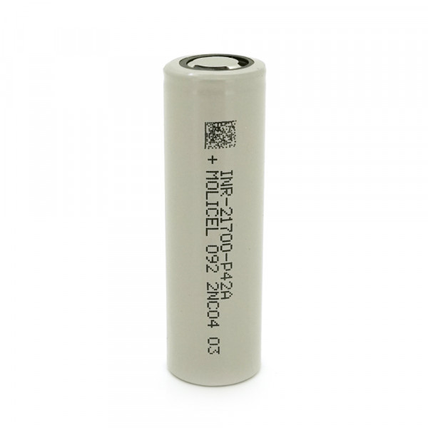 Акумулятор 21700 Li-Ion Molicel INR-21700-P42A(B) 4200mAh, 45A, 4.2/3.6/2.5V, Gray