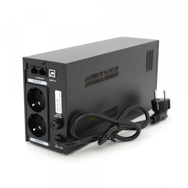 ДБЖ Ritar E-RTM-LI-1200 720 Вт (200 Вт), РК-дисплей, AVR, 3 шт., 2xSCHUKO розетка, акумулятор LiFePO4 x 25.6V154WH, металевий корпус (305*85*141) 5 кг (372*278*440)
