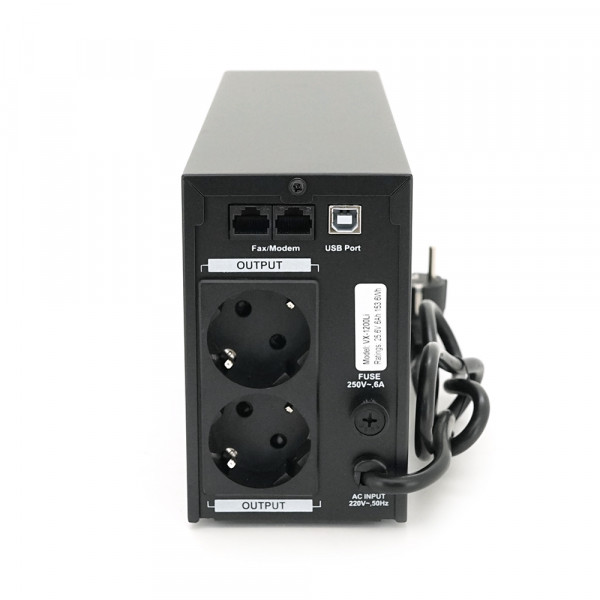 ДБЖ Ritar E-RTM-LI-1200 720 Вт (200 Вт), РК-дисплей, AVR, 3 шт., 2xSCHUKO розетка, акумулятор LiFePO4 x 25.6V154WH, металевий корпус (305*85*141) 5 кг (372*278*440)