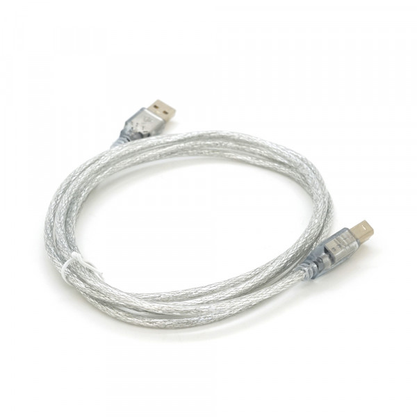Кабель USB 2.0 AM/BM, 1.8m, прозорий