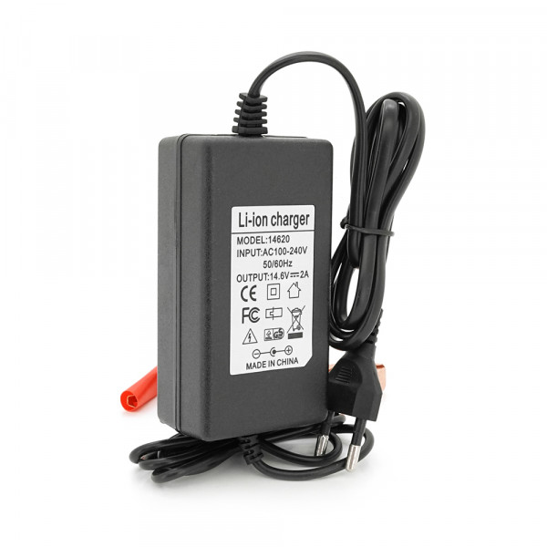 Зарядний пристрій акумуляторів LiFePO4 12V (14.6V),4S,2A, з крокодилами, LED-індикація