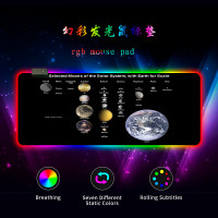Килимок 300*800 для миші "Planets scales" тканинний з боковою прошивкою, товщина 3 мм, RGB підсвічування, живлення USB 1,8 м, Color Box