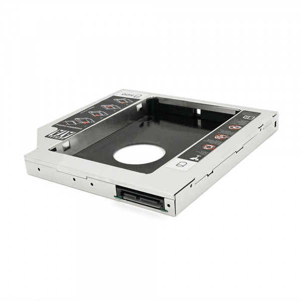 Адаптер підключення HDD 2.5 '' 12.7 mm в відсік приводу ноутбука SATA / mSATA (HDC-25), корпус aluminum+plastic, Blister, Q100