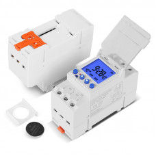 Реле часу Sinotimer TM928RAKL, на DIN-рейку, LCD, програмований, змінна батарея, 16А, 85-265V, 87х65х35 мм