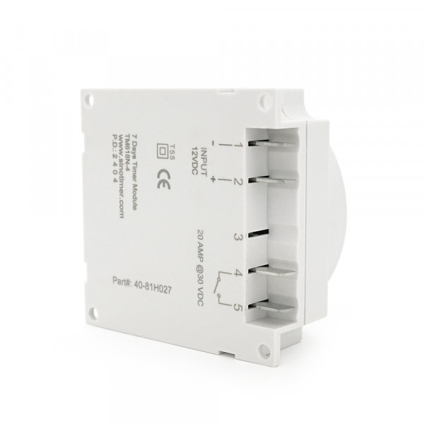 Таймер тижневий Sinotimer TM618N-4, програмований, 16А, 12V, 60х60х30 мм