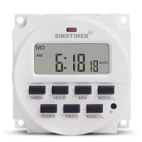 Таймер тижневий Sinotimer TM618H-3, програмований, 16А, 24V, 60х60х30 мм