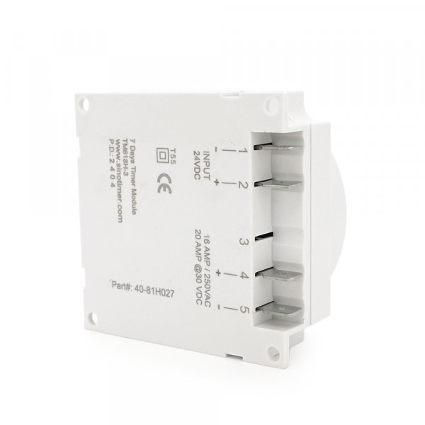 Таймер тижневий Sinotimer TM618H-3, програмований, 16А, 24V, 60х60х30 мм