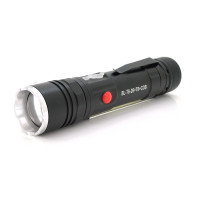 Ліхтарик Bailong BL-26+COB, Zoom, 3 режими, алюміній, компас, акум 18650, USB кабель, магніт, СЗУ, BOX
