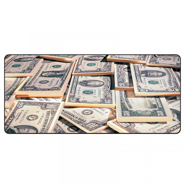 Килимок 300*800 тканинний Dollars з боковою прошивкою, товщина 5 мм, колір Gray, Пакет