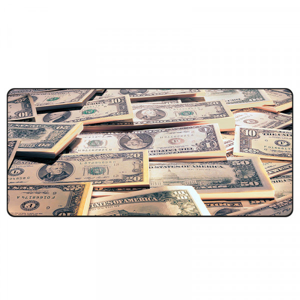 Килимок 400*900 тканинний Dollars з боковою прошивкою, товщина 3 мм, колір Gray, Пакет