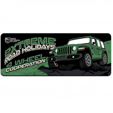 Килимок 300*700 тканинний Extreme road holidays з боковою прошивкою, товщина 2 мм, Dark green, Пакет