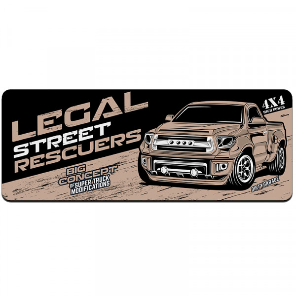 Килимок 300*700 тканинний Legal street rescuers з боковою прошивкою, товщина 2 мм, Beige, Пакет