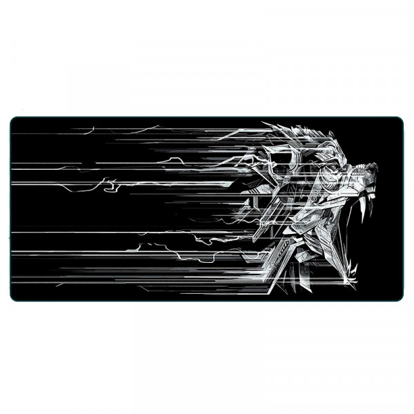 Килимок 300*700 тканинний Ghost Wolf з боковою прошивкою, товщина 2 мм, Black, Пакет