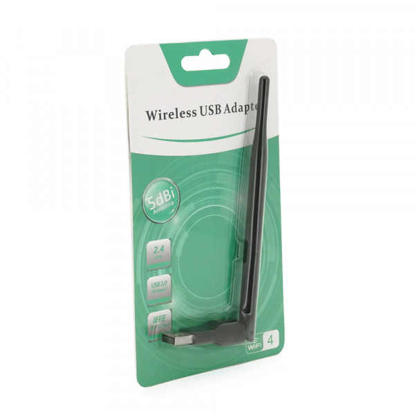 Бездротовий мережний адаптер Wi-Fi-USB LV-UW07RK-5db, RTL8188, 802.11bgn, 150Mbps, 2.4GHz, Win10/8.1/8/7/XP, Mac OSX 10.7~10.10 and Linux, Blister