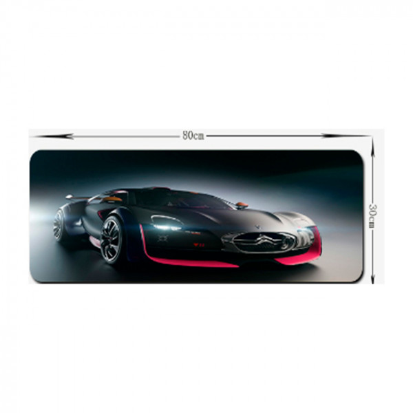 Килимок 300*800 тканинний Citroen Survolt з боковою прошивкою, товщина 3 мм, Black, Пакет