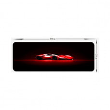 Килимок 300*800 тканинний Ferrari PFP з боковою прошивкою, товщина 3 мм, Red, Пакет