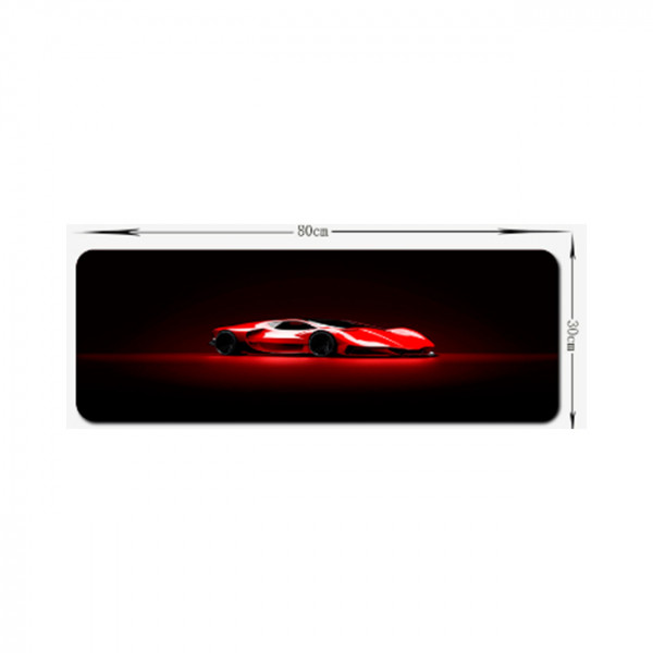 Килимок 300*800 тканинний Ferrari PFP з боковою прошивкою, товщина 3 мм, Red, Пакет