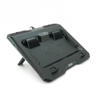 Підставка під ноутбук IceCoorel A3, 10-15.6", 2*60мм 2800±10% RPM, корпус пластик, 2xUSB2.0 + LCD + speed controllers, 400x350x45mm, Black, Box, Q10