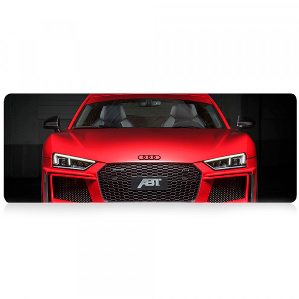 Килимок 300*700 тканинний Audi з бічним прошивкою, товщина 2 мм, Red, Пакет