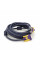 Кабель Merlion VGA 3 + 4 with shielding, 5m, male to male (тато-тато), 2 фериту, purple, Пакет Q100