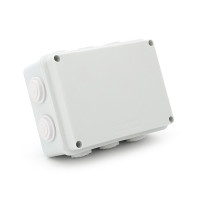 Коробка розподільна зовнішня YOSO 150x110x70 IP65 колір білий, 10 отворів, соски в комплекті, BOX, Q100