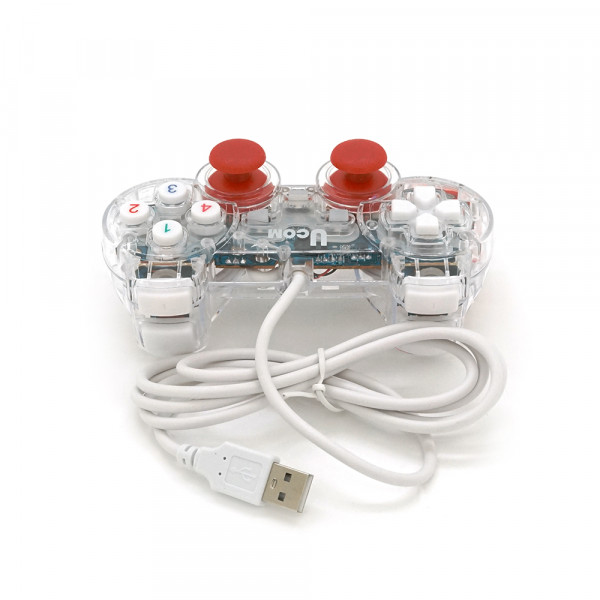 Геймпад Brazzers BR-Ucom провідний для ПК, USB 2.0, Transparent, Blister