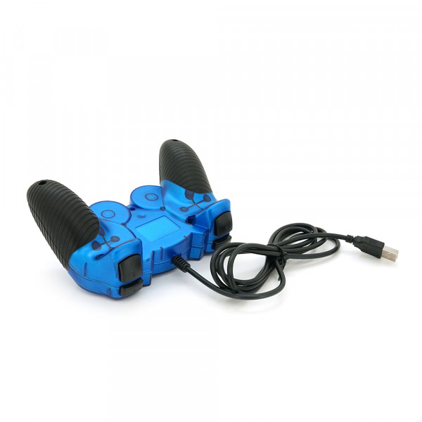 Геймпад Brazzers BR-8600 провідний для ПК, USB 2.0, Double Shock, Blue, Blister
