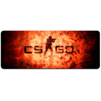 Килимок 300*700 тканинний CS One Fighter з боковою прошивкою, товщина 2 мм, колір Black/Red, Пакет