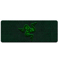 Килимок 400*900 тканинний RAZER 26 з боковою прошивкою, товщина 2 мм, колір Black/Green, Пакет