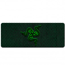 Килимок 400*900 тканинний RAZER 26 з боковою прошивкою, товщина 2 мм, колір Black/Green, Пакет