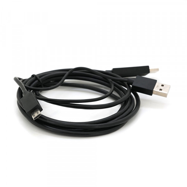 Конвертер MHL microUSB (тато) + USB (тато) => HDMI(тато) 1.8м, Black, 4K/2K, BOX
