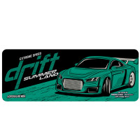Килимок 300*700 тканинний Drift з боковою прошивкою, товщина 2 мм, колір Dark green, Пакет