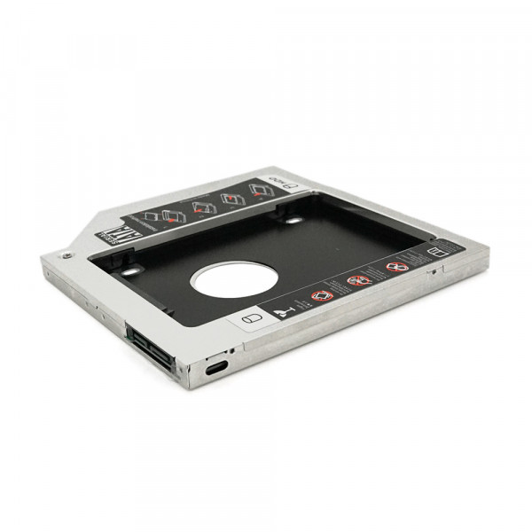 Адаптер підключення HDD 2.5 '' 9.5 mm в відсік приводу ноутбука SATA / mSATA (HDC-25), корпус aluminum+plastic, Blister, Q100
