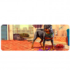 Килимок 300*800 тканинний GTA5 Dog з боковою прошивкою, товщина 3 мм, Пакет